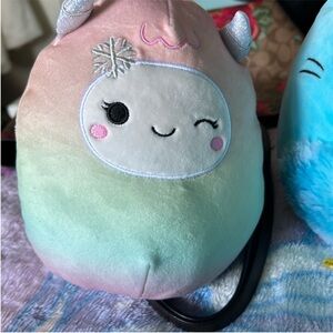 Squishmallows Pink and Green Stuffed YETI  Animal